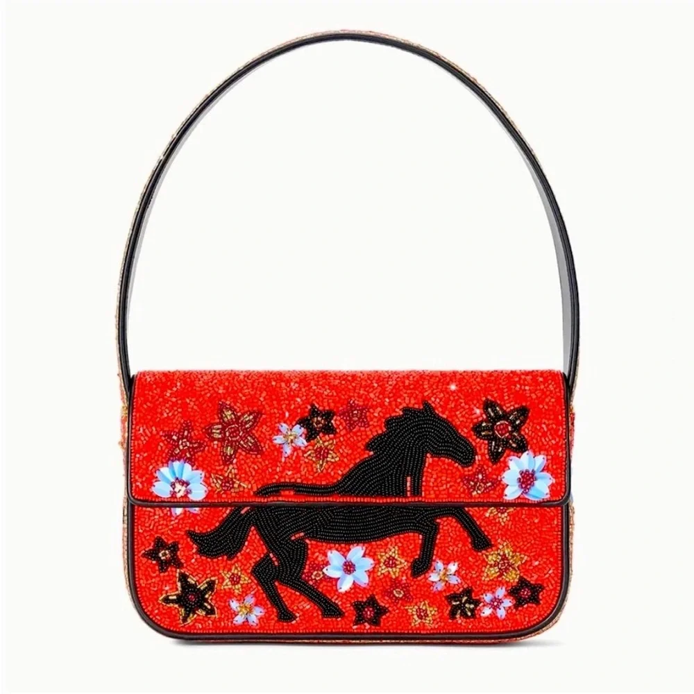 STAUD BEADED TOMMY BAG YEAR OF HORSE - Picture 4 of 11